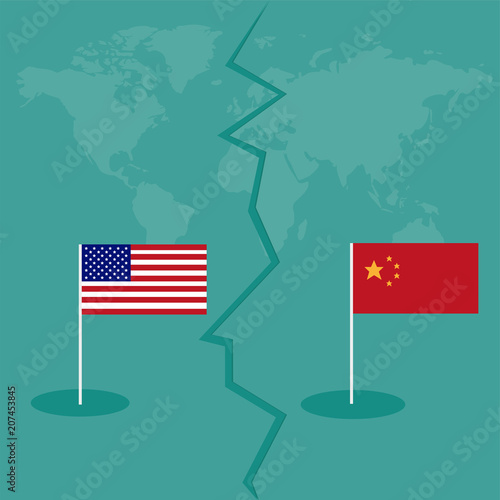 trade war America China tariff business global exchange international concept