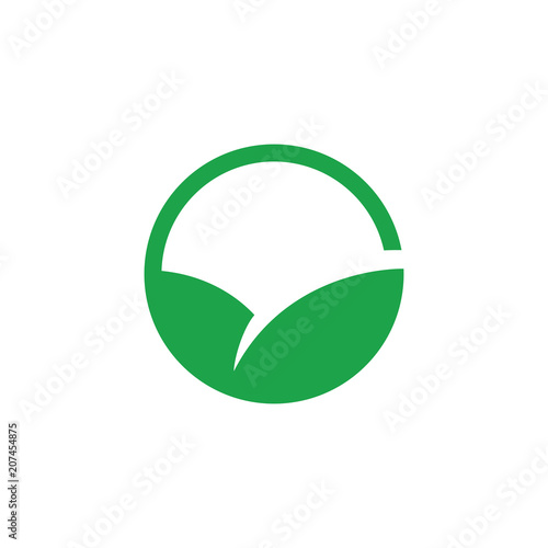 Agriculture or green farm letter G logo design template