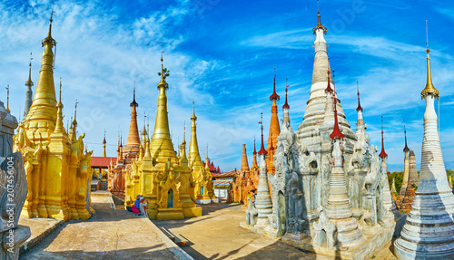 Spiritual place on Inle Lake, Nyaung Ohak site, Myanmar photo