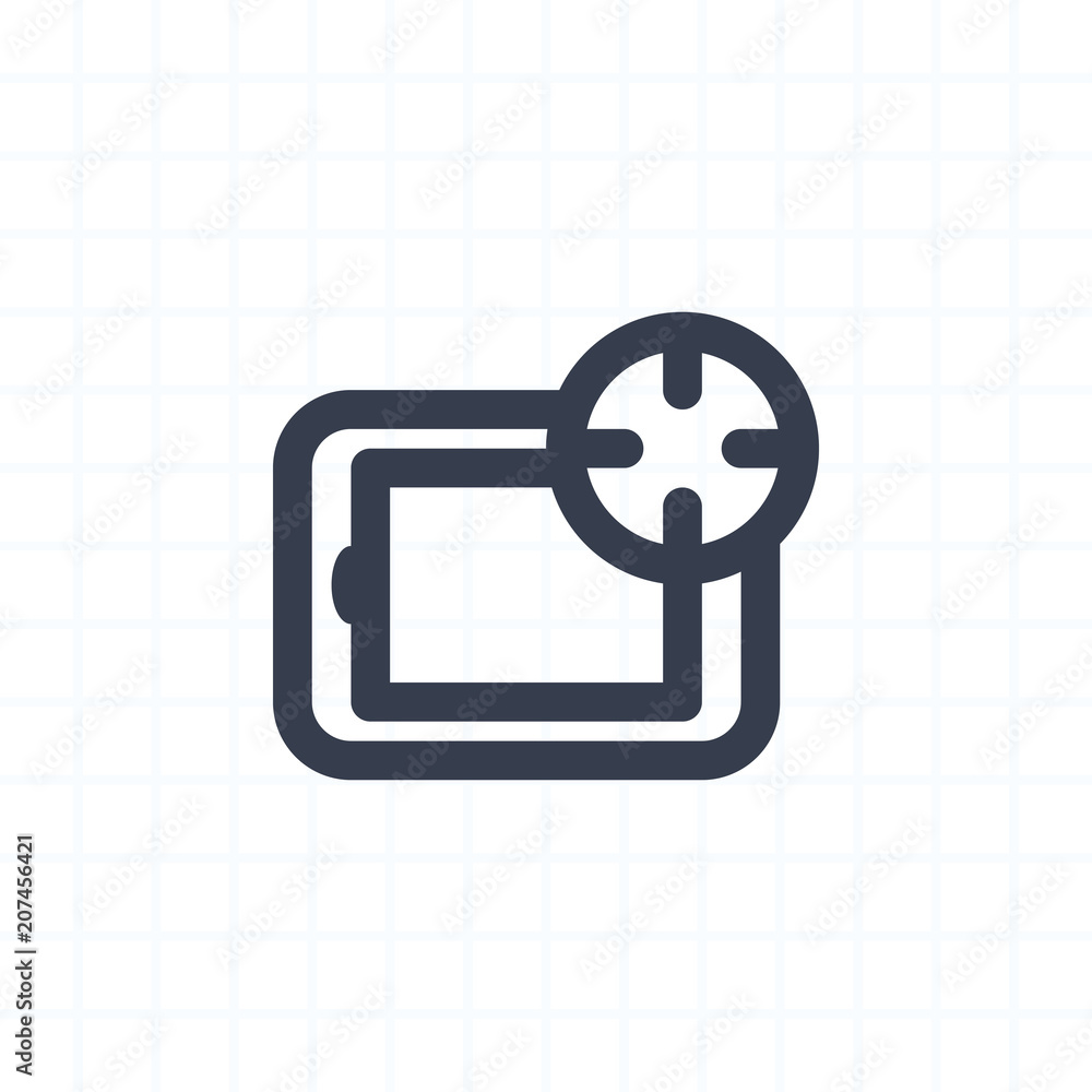 Target On Tablet - Contour Icons. A professional, pixel-perfect icon. Target On Tablet - Contour Icons. A professional, pixel-perfect icon.