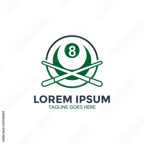 billiard logo vector illustration design