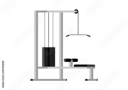 Vector illustration. Training apparatus crossover.