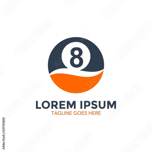billiard logo vector illustration design