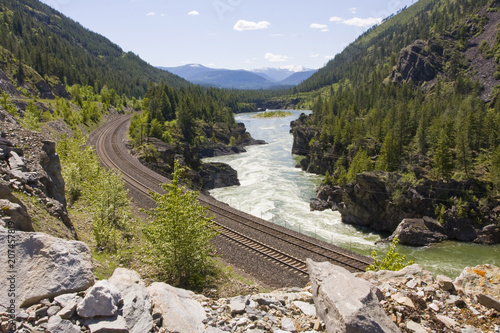 Kootenai River Train Tracks North West Montana