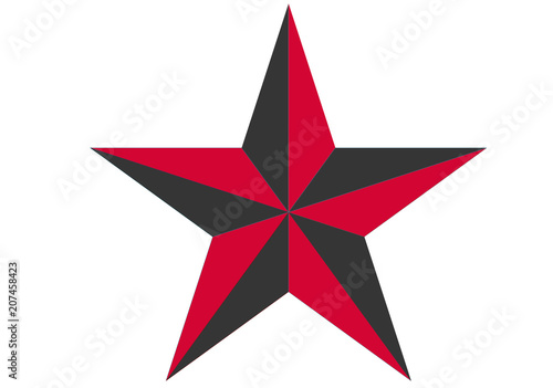 Estrella de color rojo.