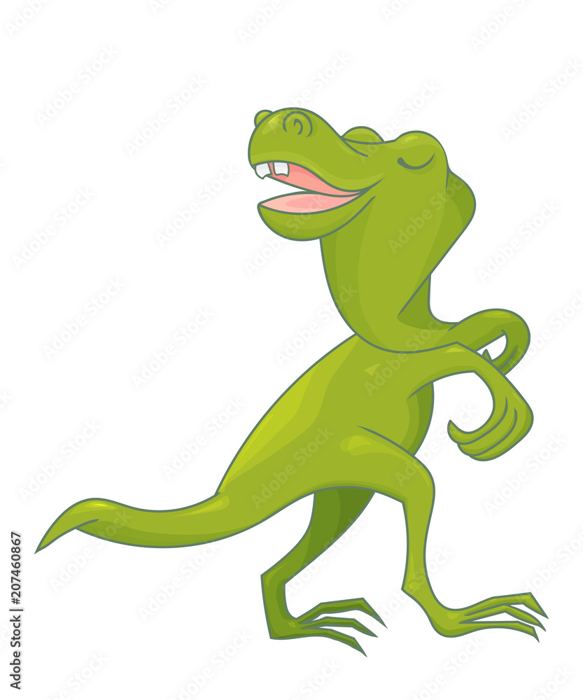 Obraz premium Vector cartoon illustration: Tyrannosaurus or T.rex isolated.