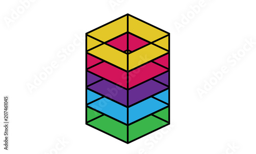 Brick Module Component Logo Icon Design Baustein 