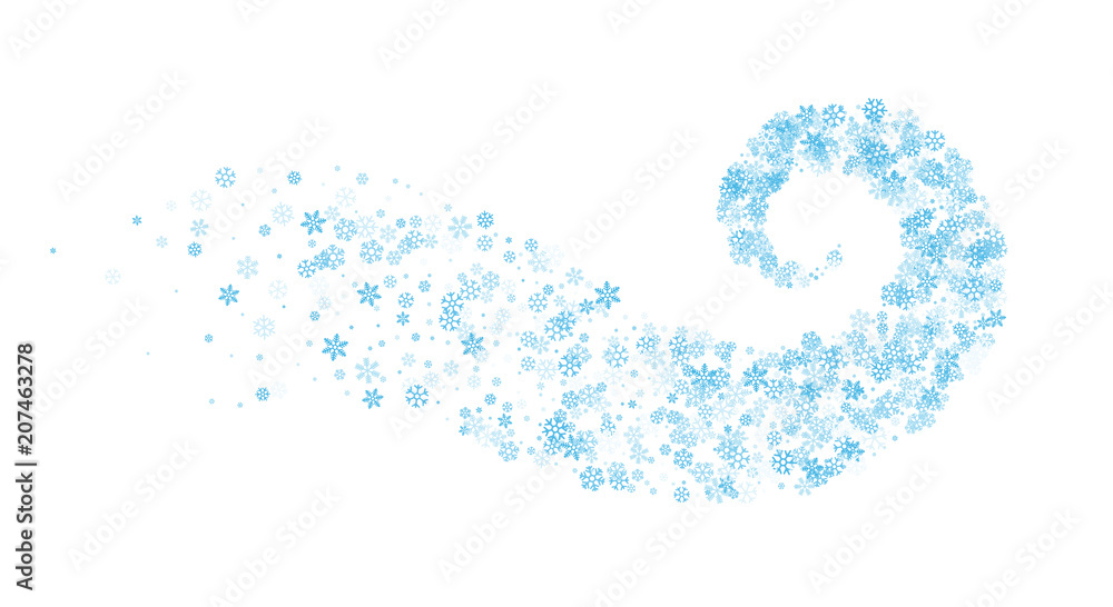 Snowflakes twisted in vortex Snowflakes twisted in vortex