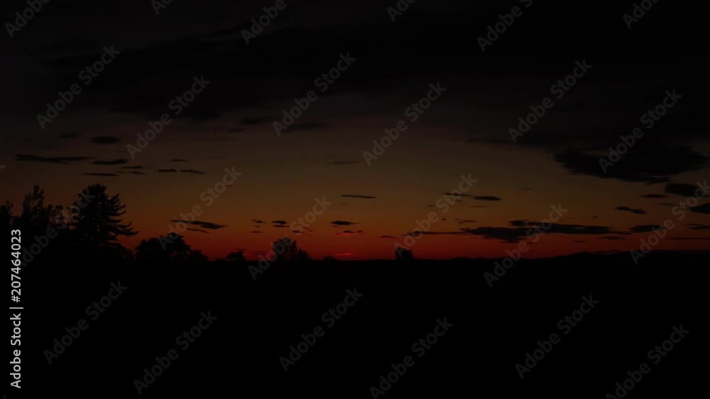 Sunset over treeline