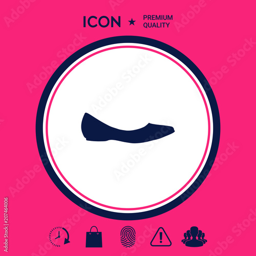 Ballerina flats - women shoe, the silhouette