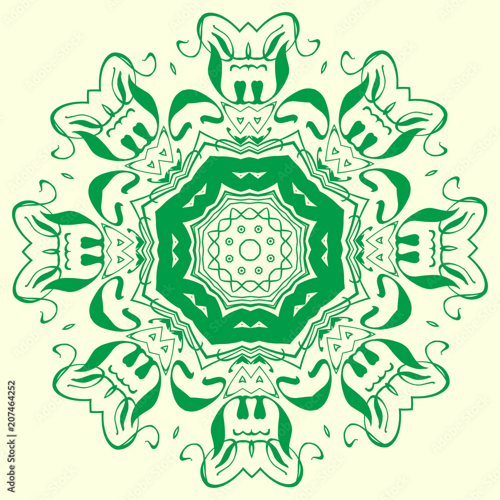 green geometric element of the ornament green geometric element of the ornament