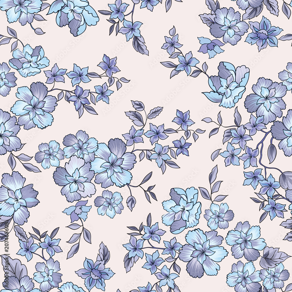 Floral seamless pattern. Abstract ornamental flowers. Floral seamless pattern. Abstract ornamental flowers.