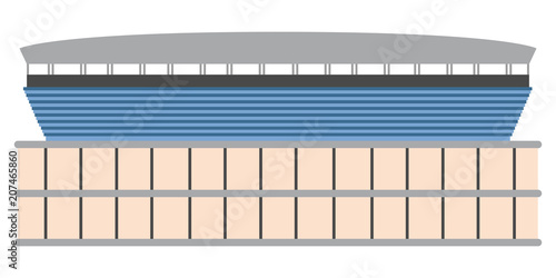 Side view of a soccer stadium
