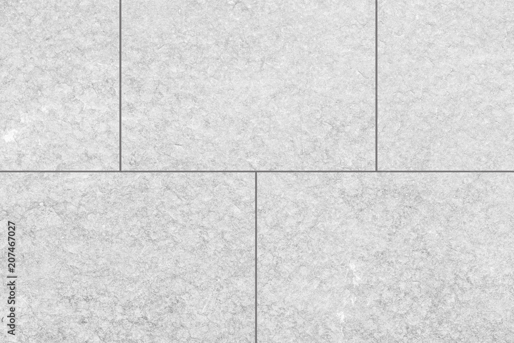 Naklejka premium Outdoor white stone tile floor seamless background and texture