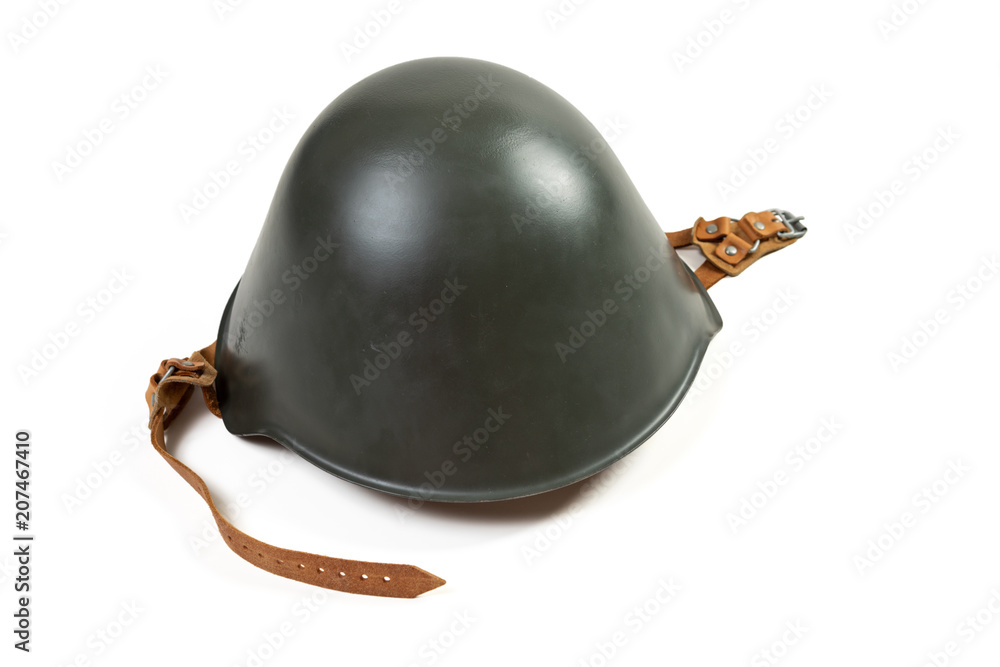 East German M56/76 stahlhelm, or steel helmet, military surplus items circa  1970s-1980s isolated on a white background, from the National People's Army  Stock Photo | Adobe Stock