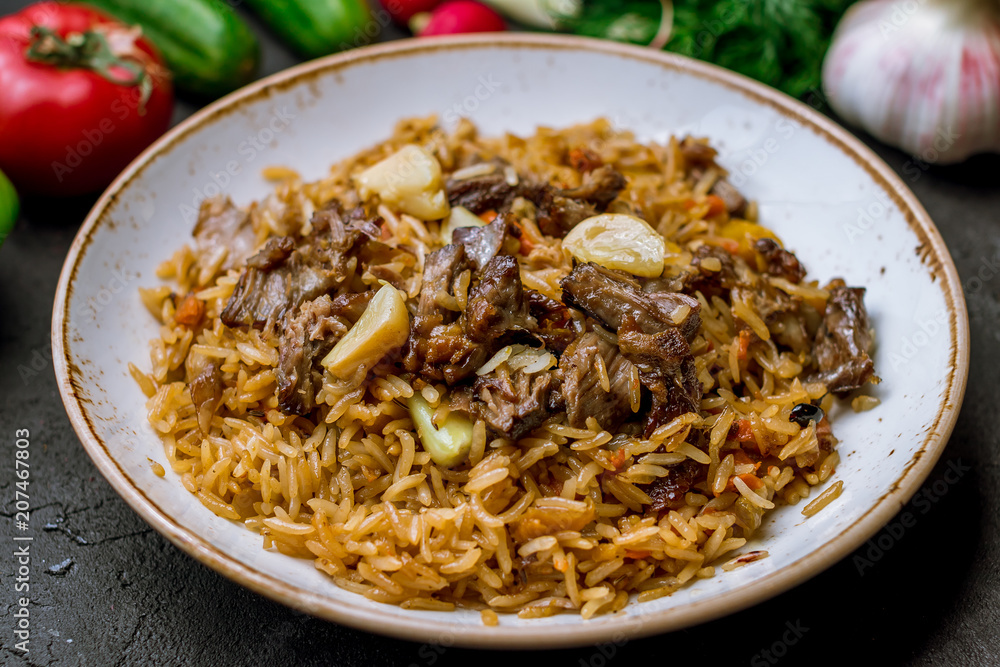 pilaf with beef pilaf with beef