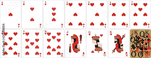 playing cards - HEARTS