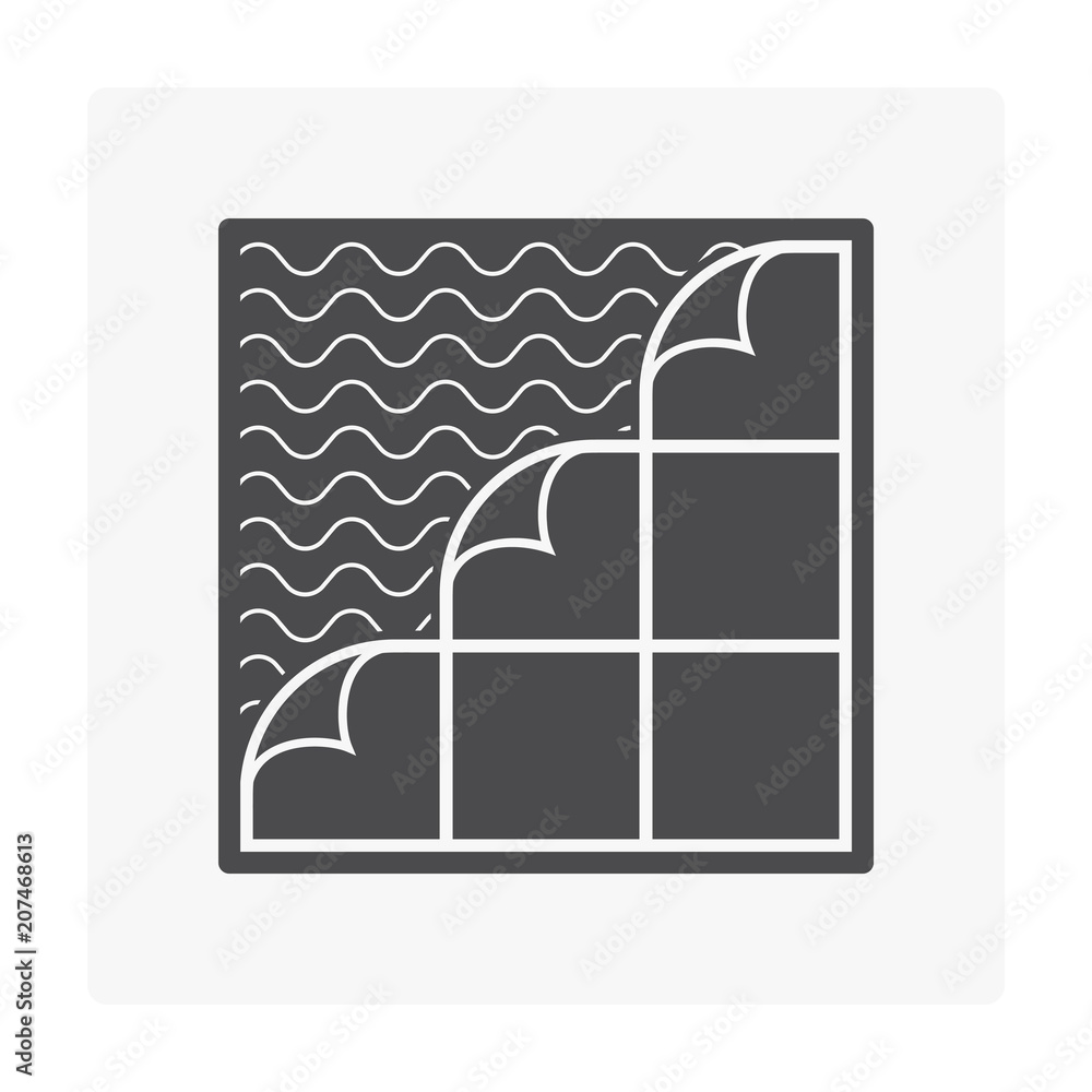 Vinyl floor tile or vinyl composition tile (VCT) and trowel pattern. Laying, placing or install