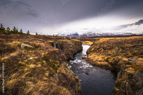 Icelandic wilderness - May 07, 2018: Landscape in the eastern fjords of Iceland