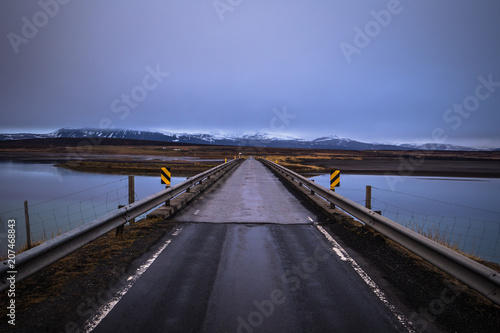 Icelandic wilderness - May 07, 2018: Road in the landscape of northern Iceland © rpbmedia