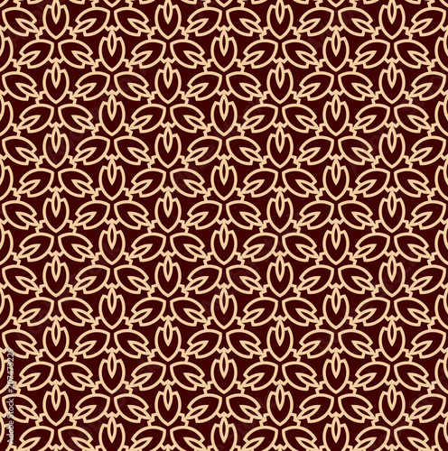Vector seamless pattern. Modern stylish texture. Repeating linear ornament