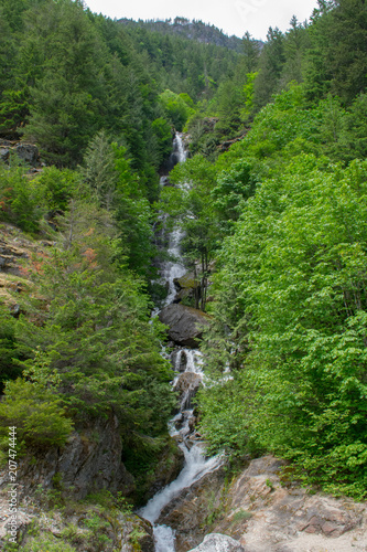 A Cascading Waterfall in The North Cascades