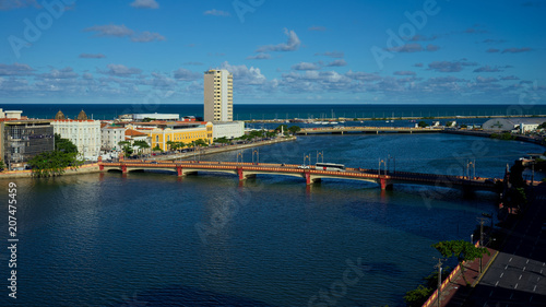 Capibaribe River and bridges of Recife, Pernambuco, Brazil