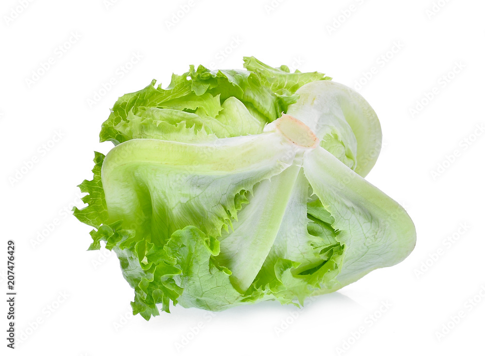 green iceberg lettuce isolated on white background green iceberg lettuce isolated on white background