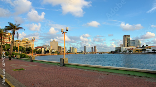 Santo Antonio neighbourhood and Capibaribe River, downtown Recife, Pernambuco, Brazil