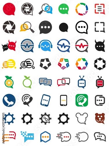 bubble talk logo. communication icon. dialogue symbol. vector eps 08.