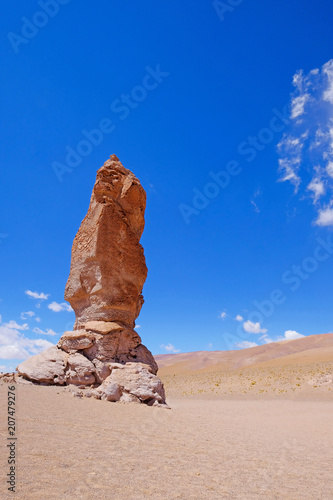 Stone formation Pacana Monks  Monjes De La Pacana  The Indian Stone  near Salar De Tara  Los Flamencos National Reserve  Atacama Desert  Chile  South America