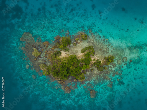 Tiny Island in Tropical Water