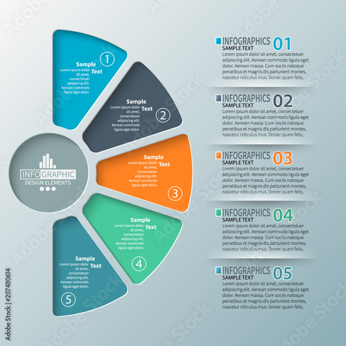 Abstract 3D Paper Infographics