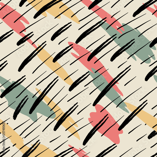 Seamless pattern, hand draw...