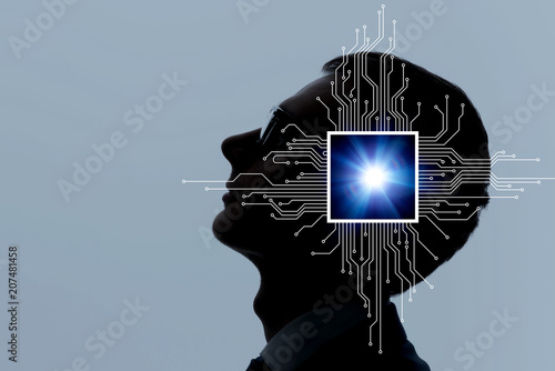 Obraz na plátně Brain implant concept.