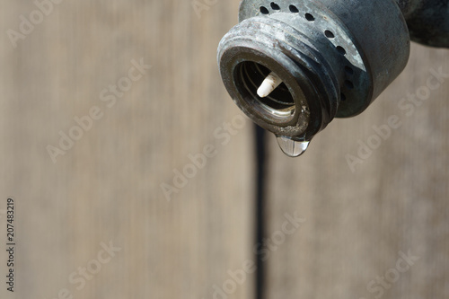 water out of old water spigot