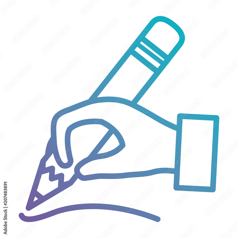 hand writing with pencil graphite vector illustration design hand writing with pencil graphite vector illustration design
