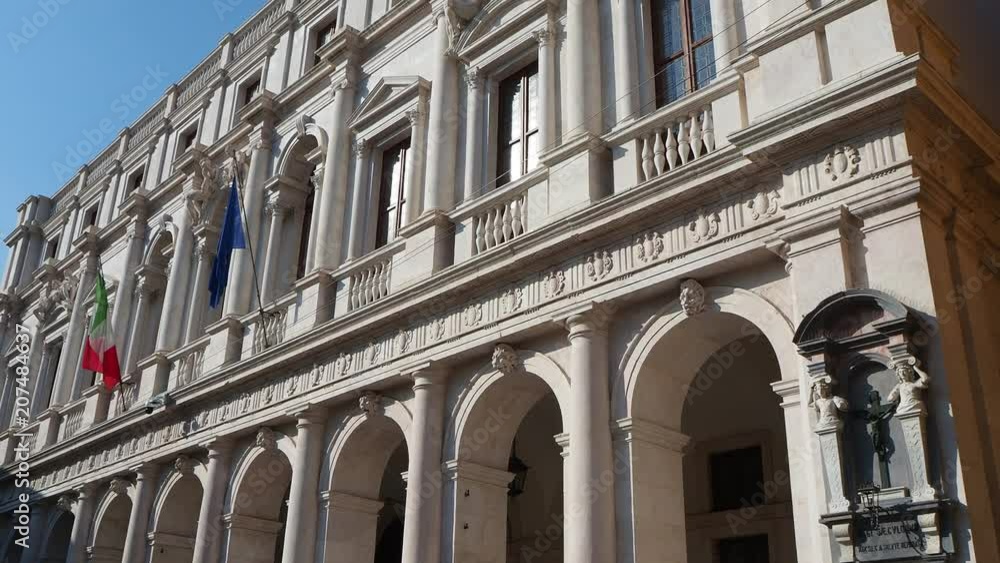 Bergamo - Old city (Citta Alta). One of the beautiful city in Italy. Landscape at the public library Angelo Mai Bergamo - Old city (Citta Alta). One of the beautiful city in Italy. Landscape at the public library Angelo Mai