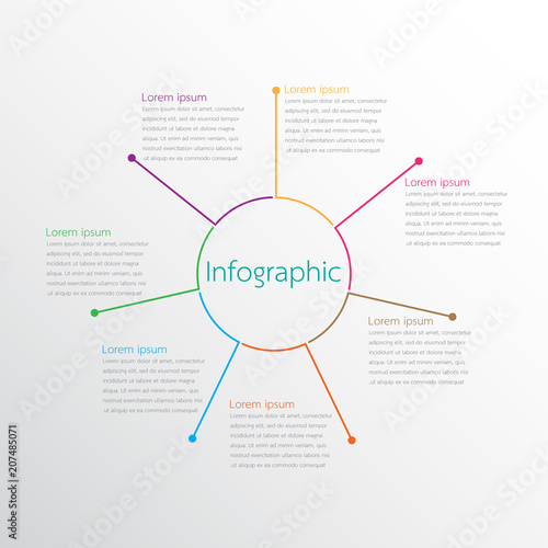 Vector infographic templates used for detailed reports. All 7 topics.