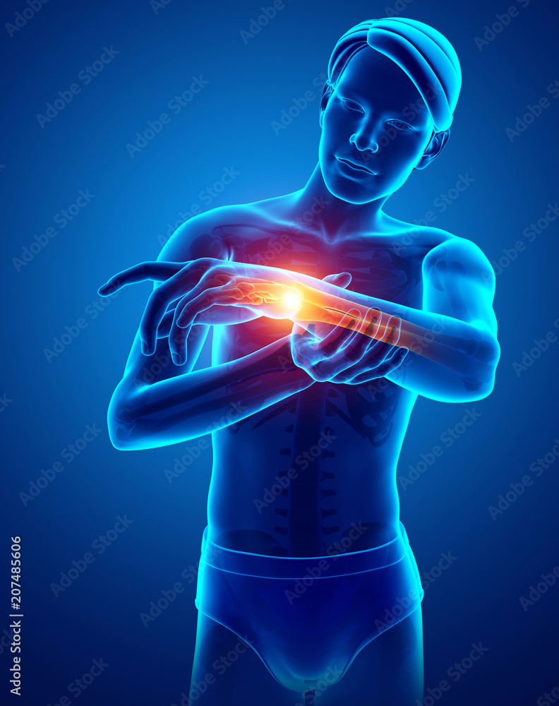 Men Feeling the Wrist Pain Men Feeling the Wrist Pain