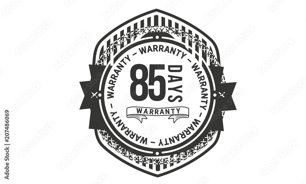 Obraz premium 85 days warranty icon vintage rubber stamp guarantee