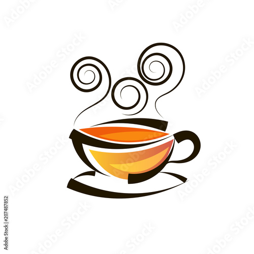 Logo design tea logo vector template.