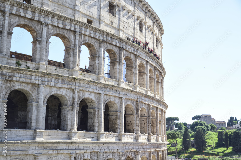 Rome, Italy, Colosseum during a conservative restoration