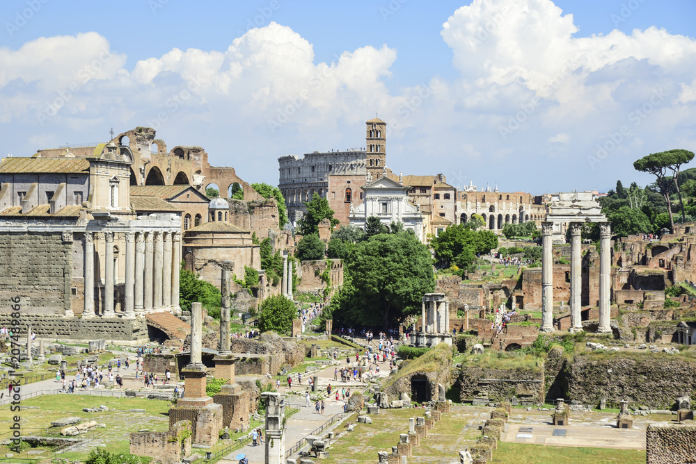 Rome,  ruins of the Imperial forums of ancient Rome