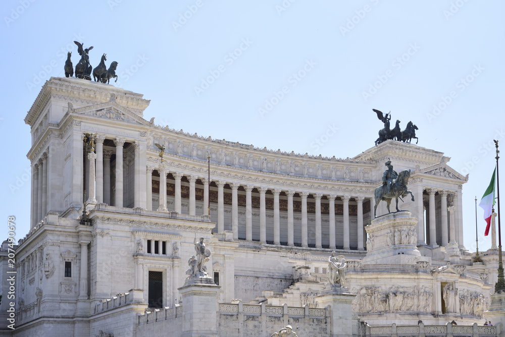 Rome, altar of the homeland. Monument to the king Vittorio Emanuele II