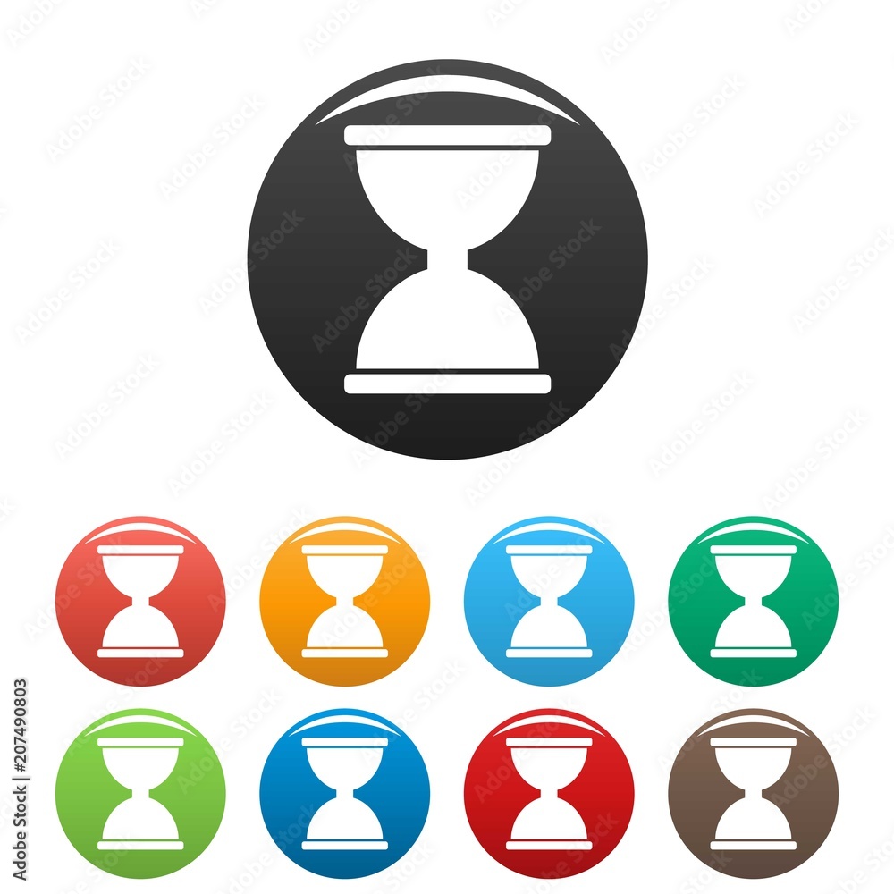 Cursor click loading icon. Simple illustration of cursor click loading vector icons set color isolated on white Cursor click loading icon. Simple illustration of cursor click loading vector icons set color isolated on white