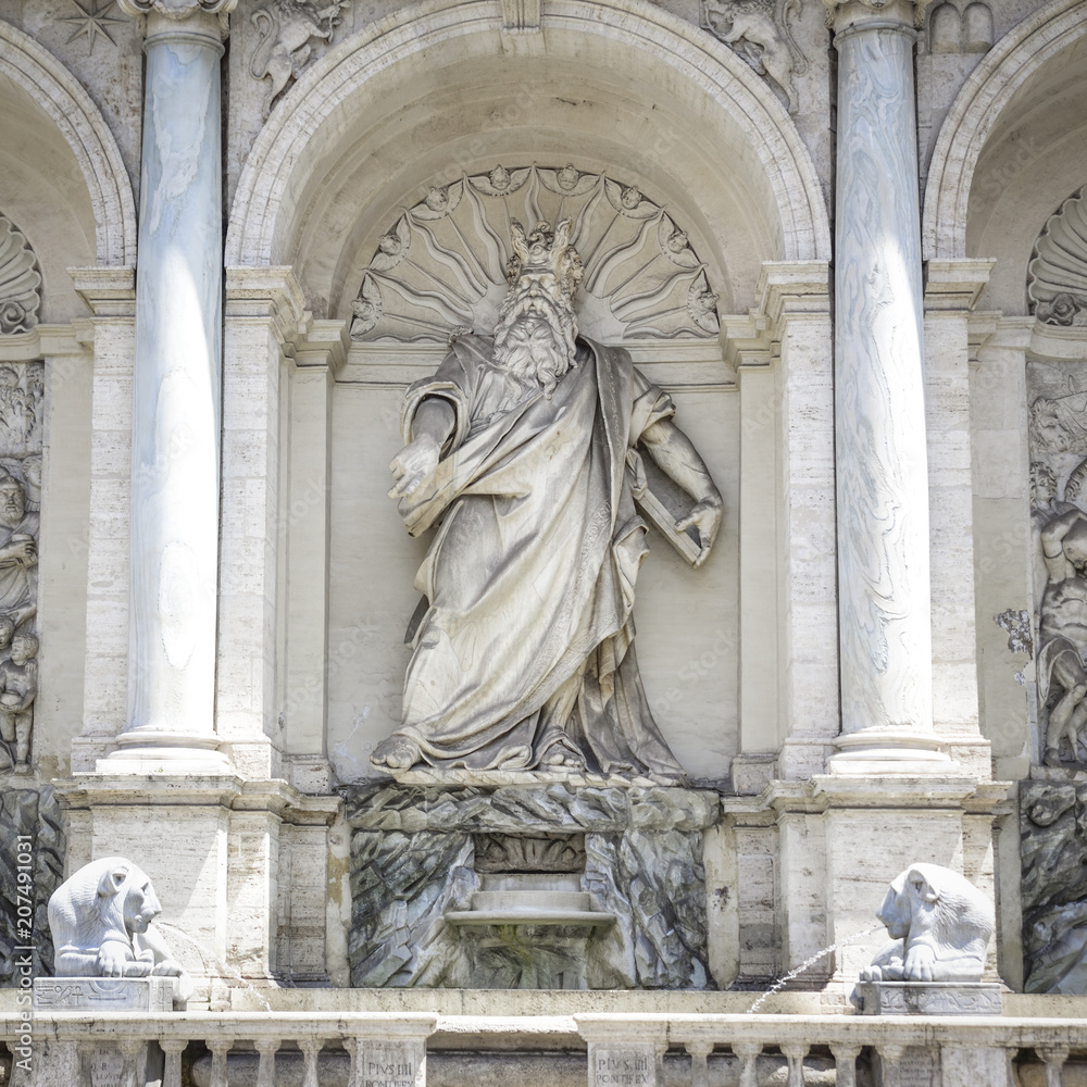 Rome, Italy, Fountain of Moses (happy water fountain)