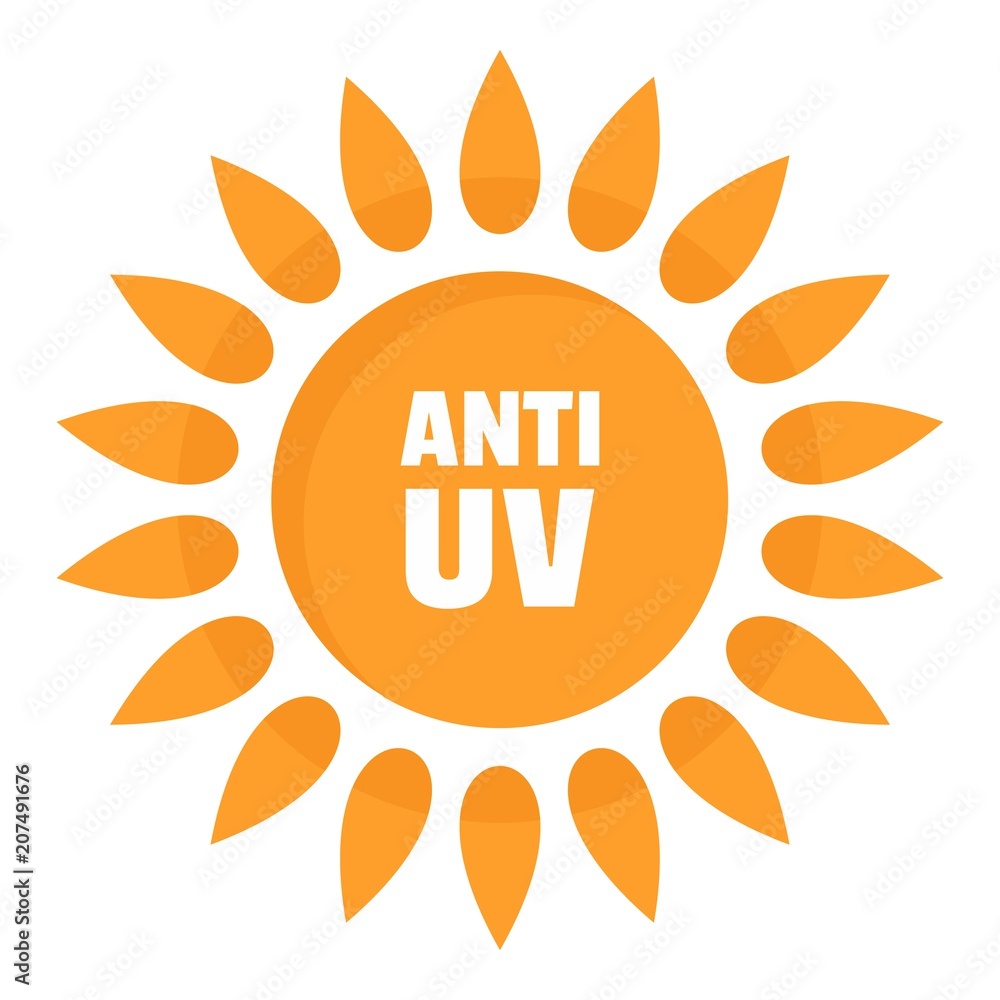 Anti uv logo. Flat illustration of anti uv vector logo for web design Anti uv logo. Flat illustration of anti uv vector logo for web design