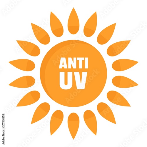 Anti uv logo. Flat illustration of anti uv vector logo for web design