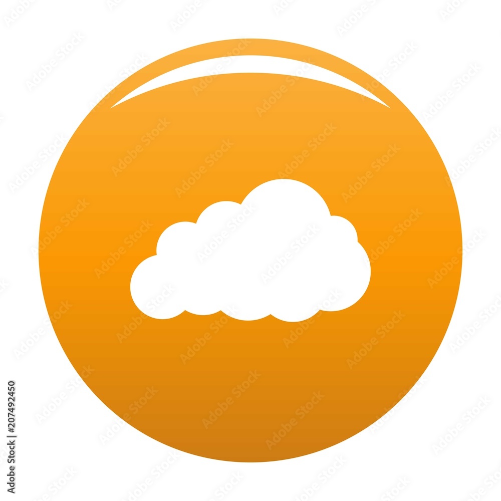 Storm cloud icon. Simple illustration of storm cloud vector icon for any design orange Storm cloud icon. Simple illustration of storm cloud vector icon for any design orange